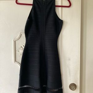 Herve Leger by Max Azria XS Made in China Sleeveless Black Dress.